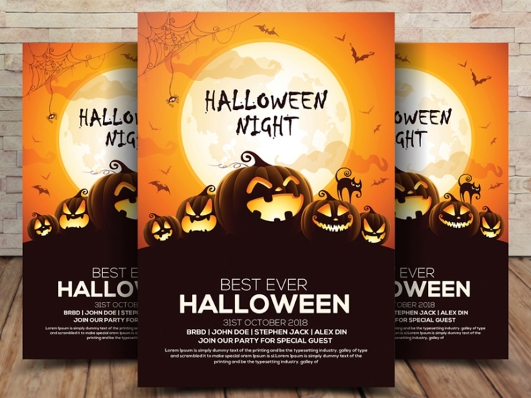 Free Halloween Flyer PSD Template - Freebies.Fluxes.com