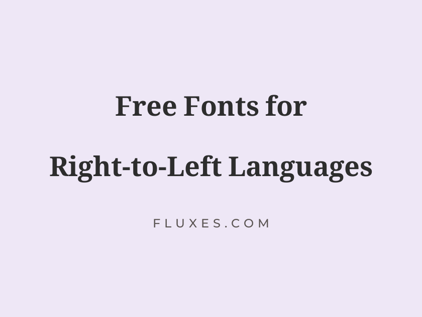 60+ Free Fonts with Latin, Arabic & Hebrew Support