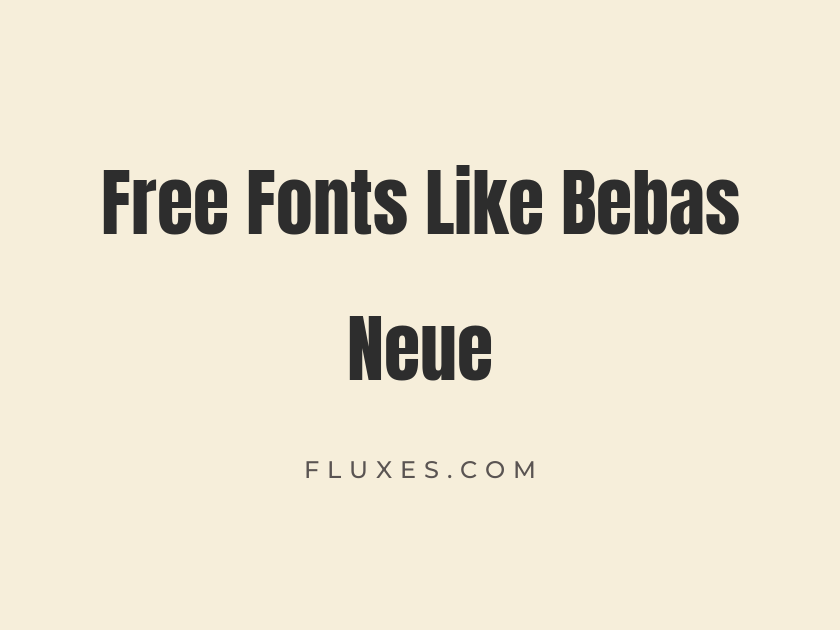 14 Best Free Fonts Similar to Bebas Neue