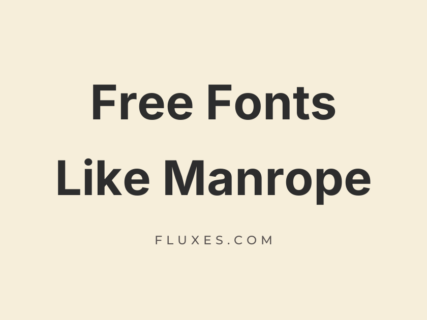 16 Best Free Fonts Similar to Manrope